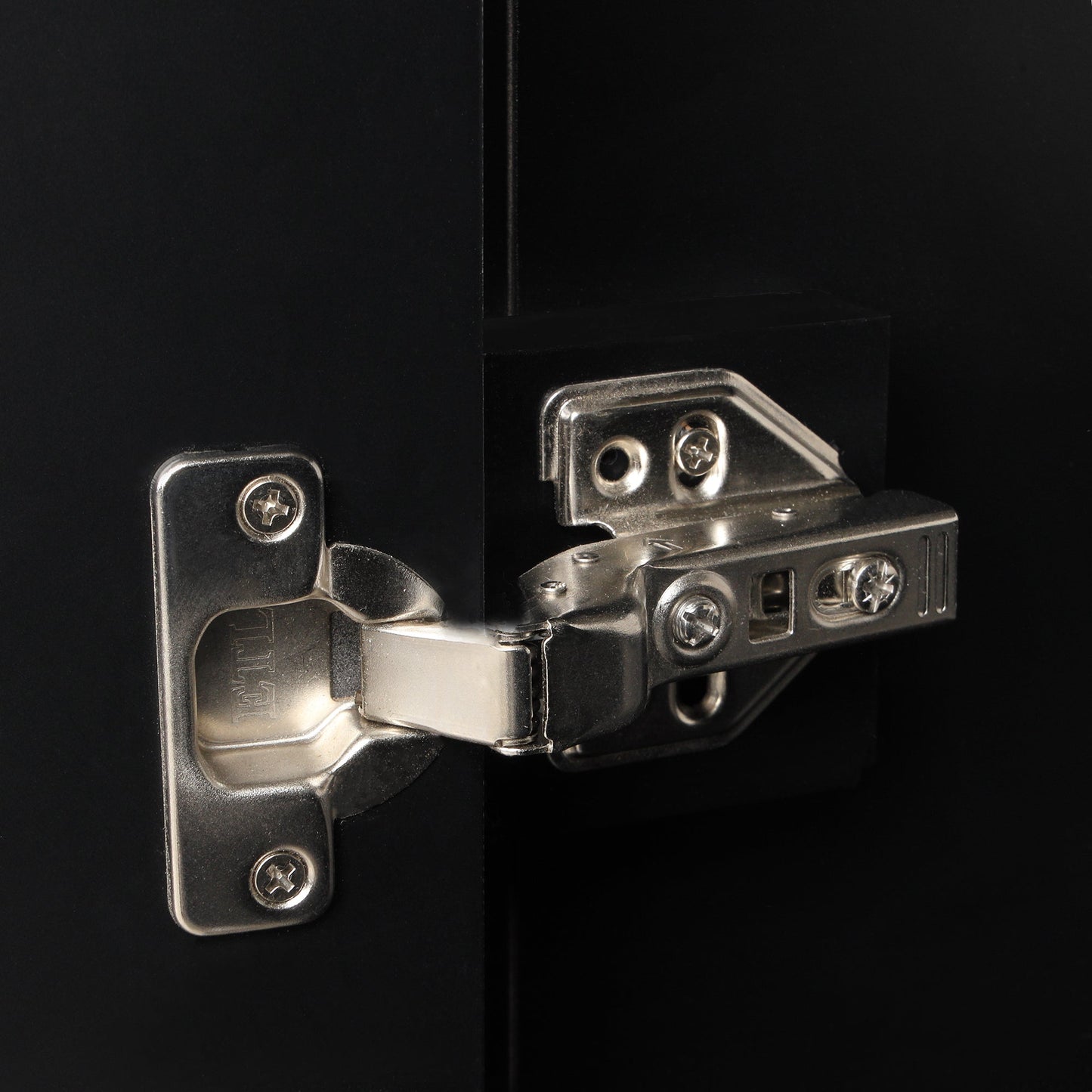 Meuble de salle de bain moderne noir de 24" avec évier en céramique élégant