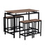 TREXM 5-Piece Compact Bar Table Set - Modern Industrial Design