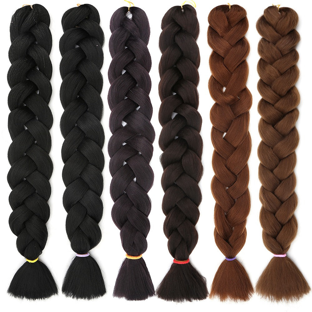 African Chemical Fiber Wig Large Braid Jumbo Braid Hair Dirty Braid High Temperature Yakis Braid - Korvel