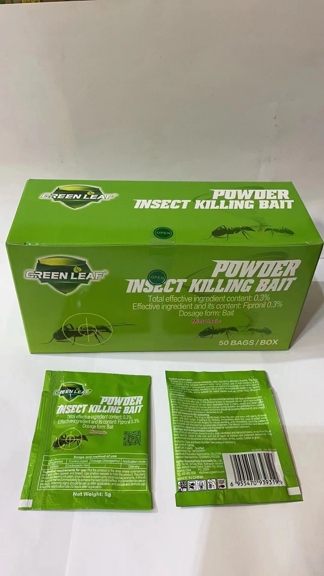 Poudre d'appât pour fourmis Green Leaf pour un contrôle des nuisibles efficace
