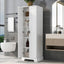 Storage Cabinet with Two Doors for Bathroom, Office, Adjustable Shelf, MDF Board, White - Korvel