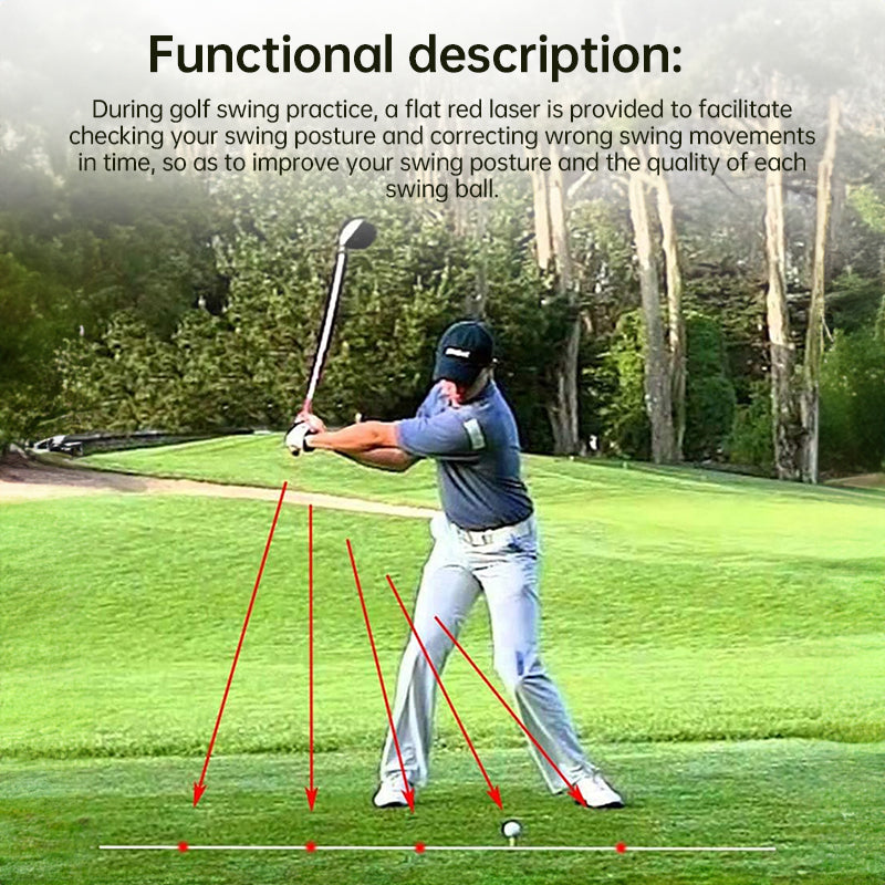 Golf swing training aid: swing plane corrector, posture indicator, indoor laser practice tool. - Korvel