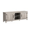Grey Walnut TV Stand Storage Media Console with Two Doors