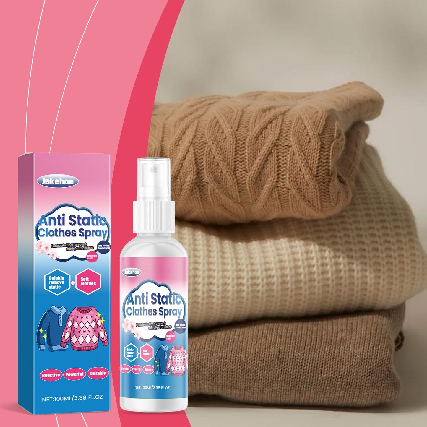 Spray anti-static premium contre les plis pour des vêtements lisses et confortables