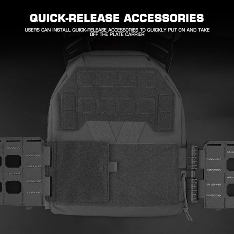KZ Hunting Vest - Plate Carrier in Low Profile MOLLE, Quick Release, K Zero Style with Belt for Airsoft. - Korvel