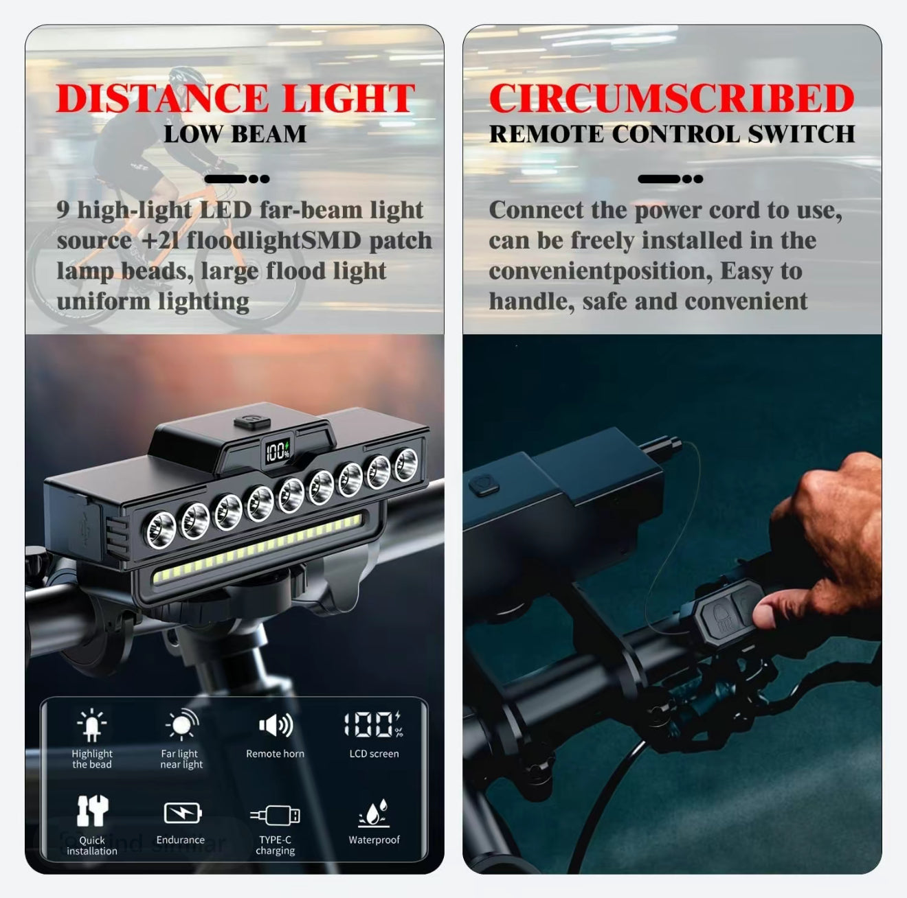 NightBeam Pro USB Rechargeable Bike Light