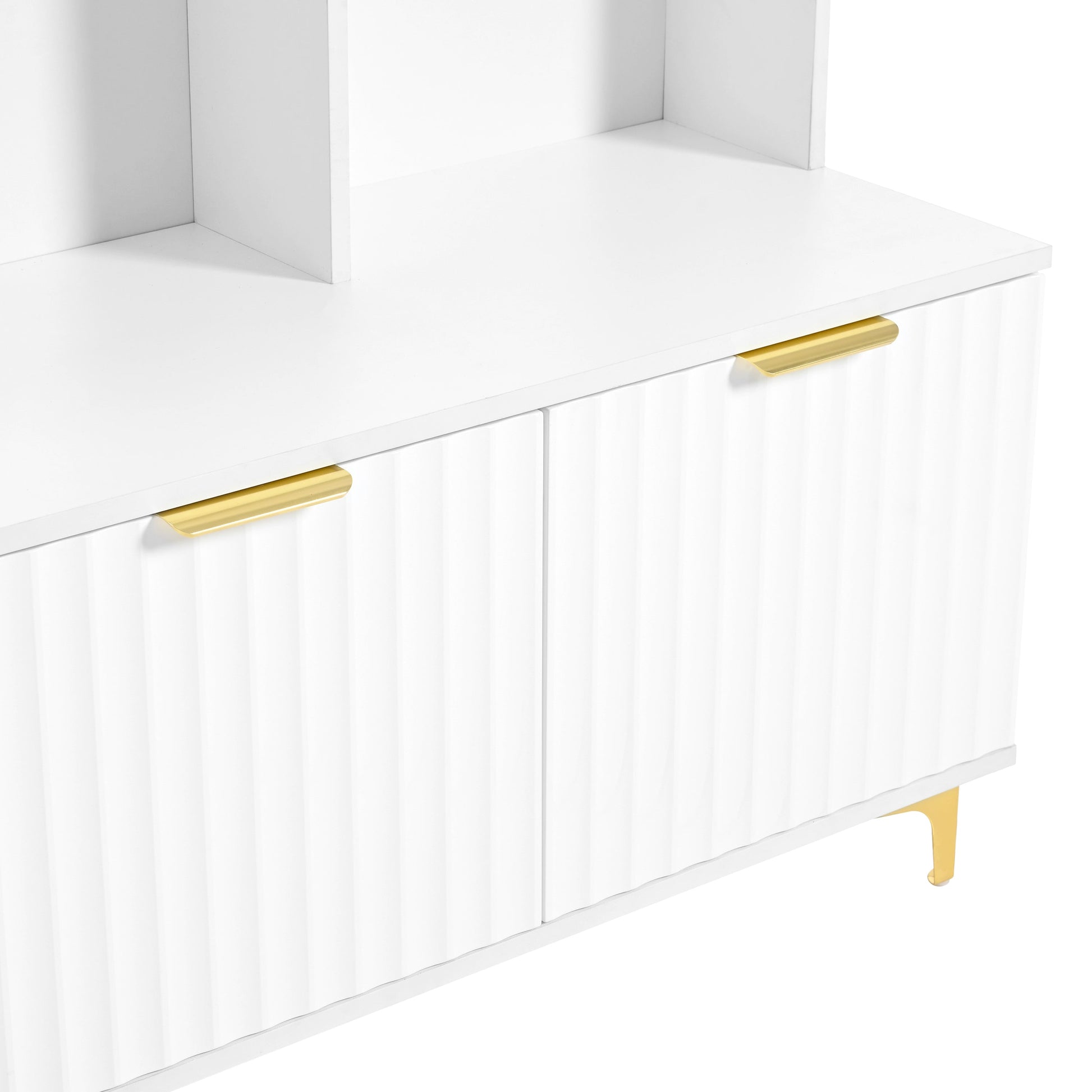 Large storage hall tree with bench, multifunctional storage platform, luxury clothes hanger equipped with 6 gold hooks - Korvel