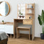 Elegant Bedroom Vanity Set with LED Mirror and Storage