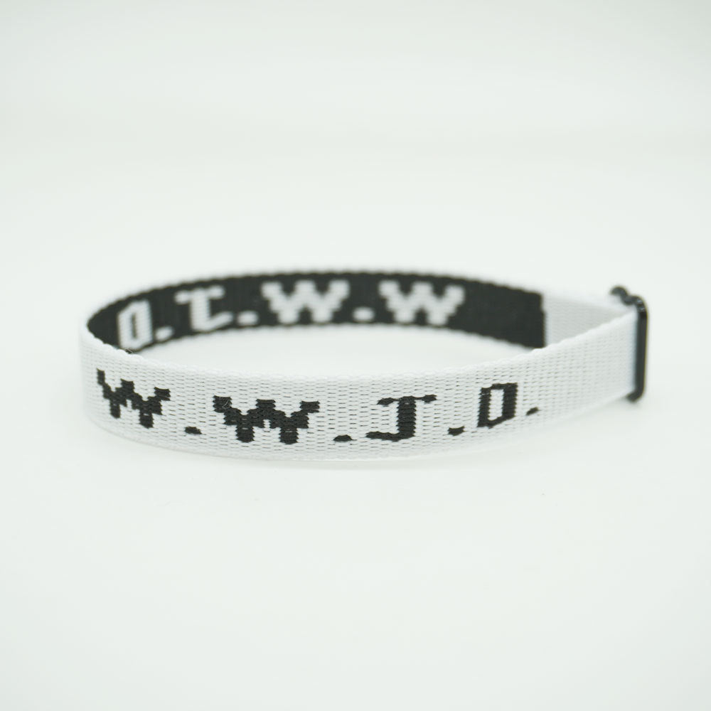 Alphabet Jacquard Printed Wrist Strap Bracelet Strap Unisex WWJD Bracelet Adjustable Bracelet - Korvel