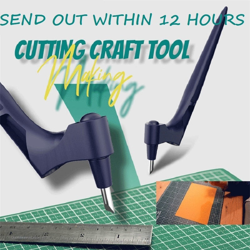 Craft Cutting Tools 360 Rotating Blade Paper-Cutter 3 Replace Blade Craft Cutting Knife DIY Art Wear-Resisting Art Cutting Tool - Korvel