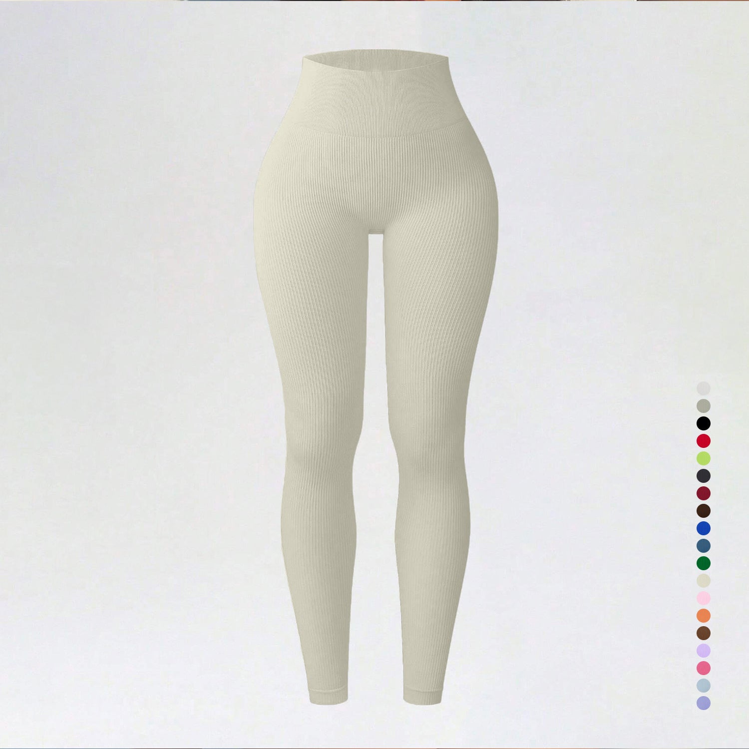 Threaded autumn and winter yoga pants seamless fitness pants high waisted sports yoga clothes leggings - Korvel