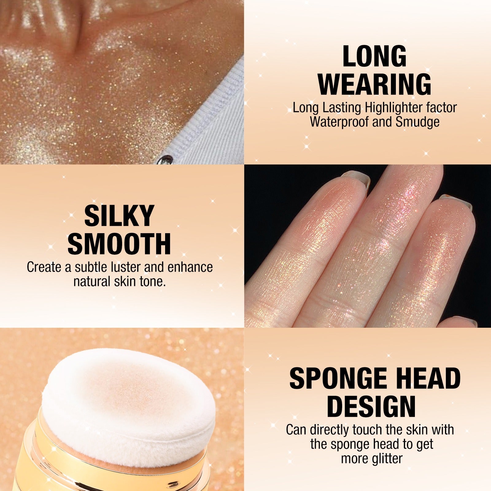 LANGMANNI Highlight powder, pat powder, face and body blush and contour powder - Korvel