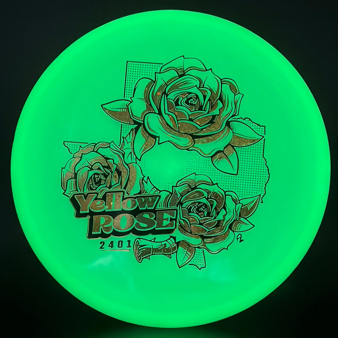 Bravo Glow Rose Jaune - Putter Disc Golf Première Édition