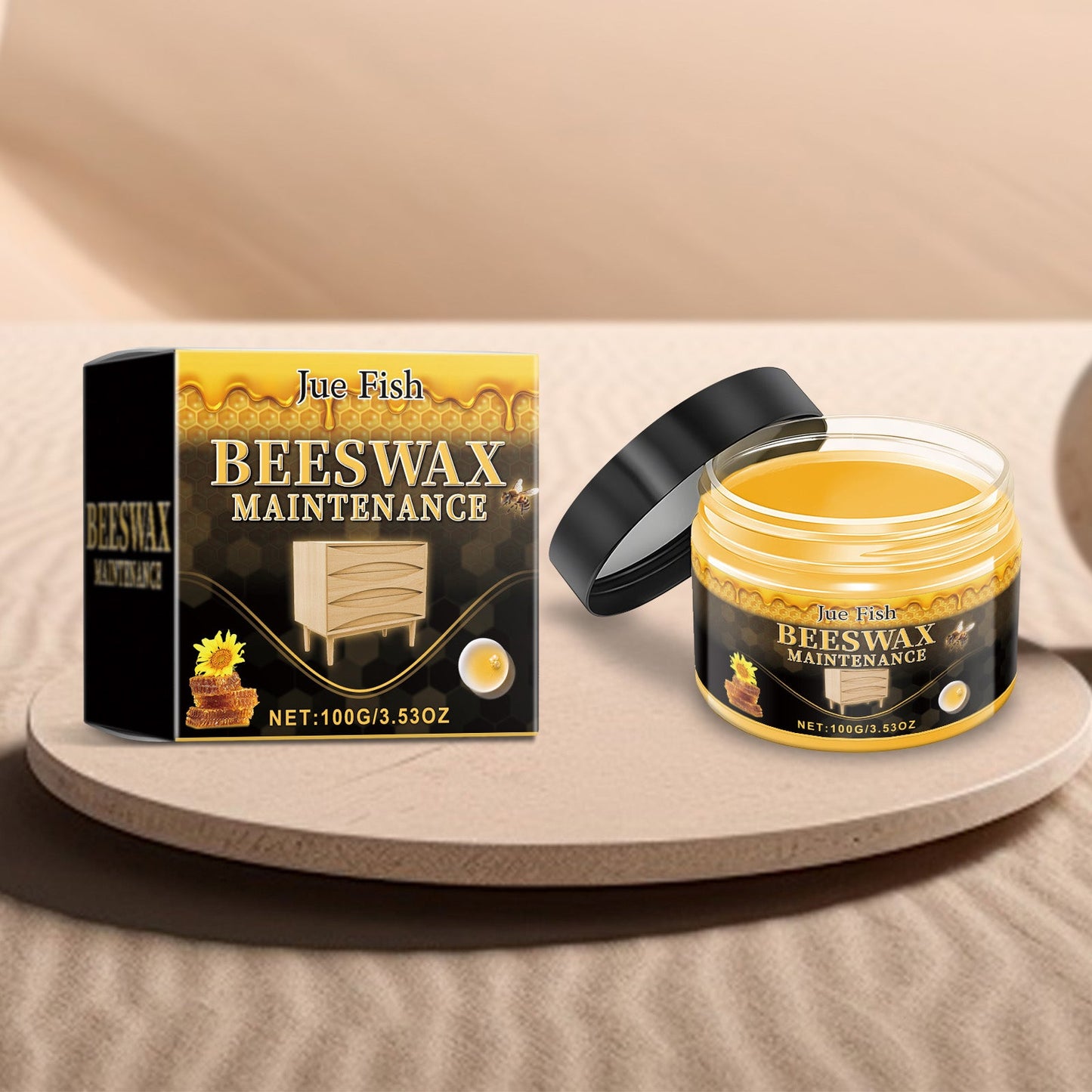 Beeswax Furniture Polishing Paste, Multi-Purpose Beeswax Home Cleaning And Maintenance Furniture Care Polish - Korvel