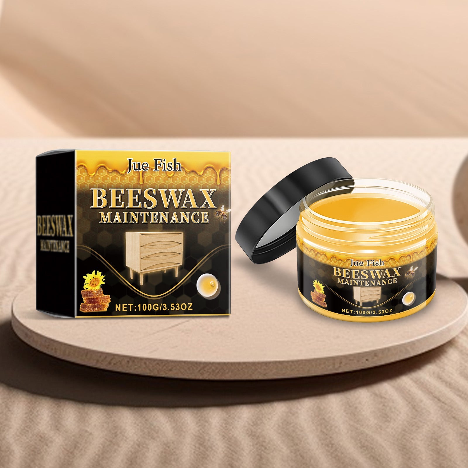 Beeswax Furniture Polishing Paste, Multi-Purpose Beeswax Home Cleaning And Maintenance Furniture Care Polish - Korvel