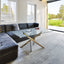 Modern Glass Dining Table with Chrome Base