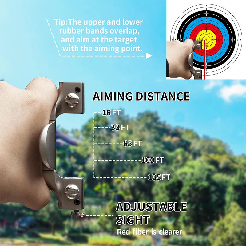 Titanium Alloy Slingsshot Integrated Clip Extended Hand Guard Cover Outdoor Hunting And Shooting Competitive Slingshot - Korvel