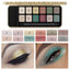 Romantic Beauty 12 Colors Leopard Eyeshadow Makeup Pearl Matte Finishing Eyeshadow Palette Brush - Korvel