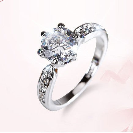 Elegant and luxurious wedding ring, women's Korean version of the living mouth ring - Korvel
