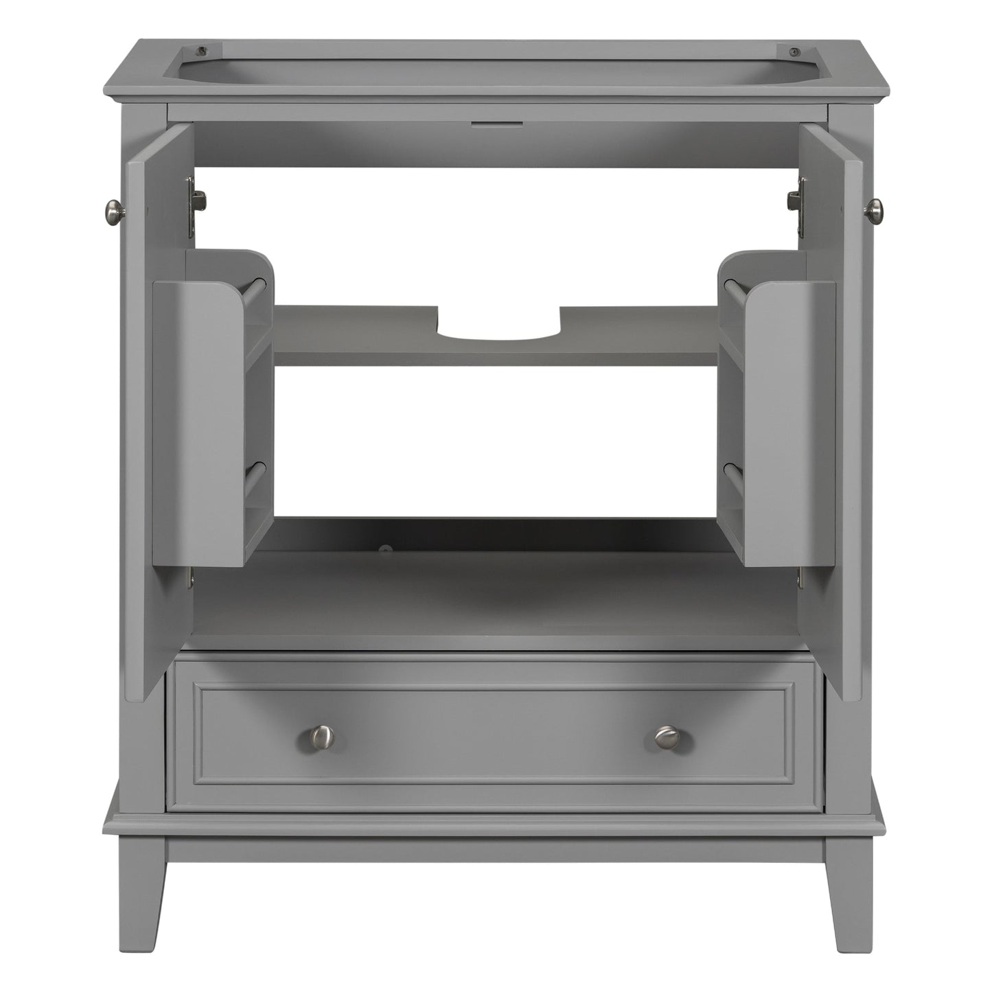 30-Inch Gray Bathroom Vanity Base Only