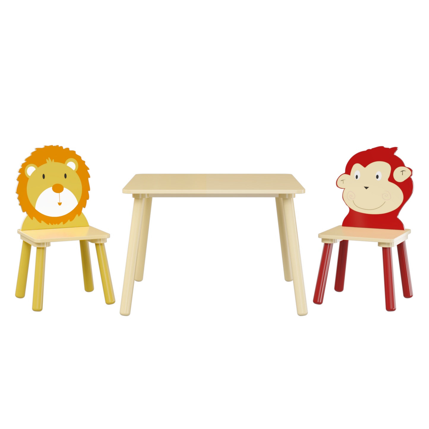 Kids Table and 2 Chairs Set - Wooden Activity Play Set