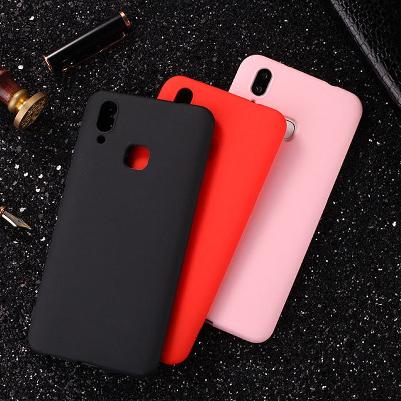 Funda suave de color sólido premium para Vivo X21