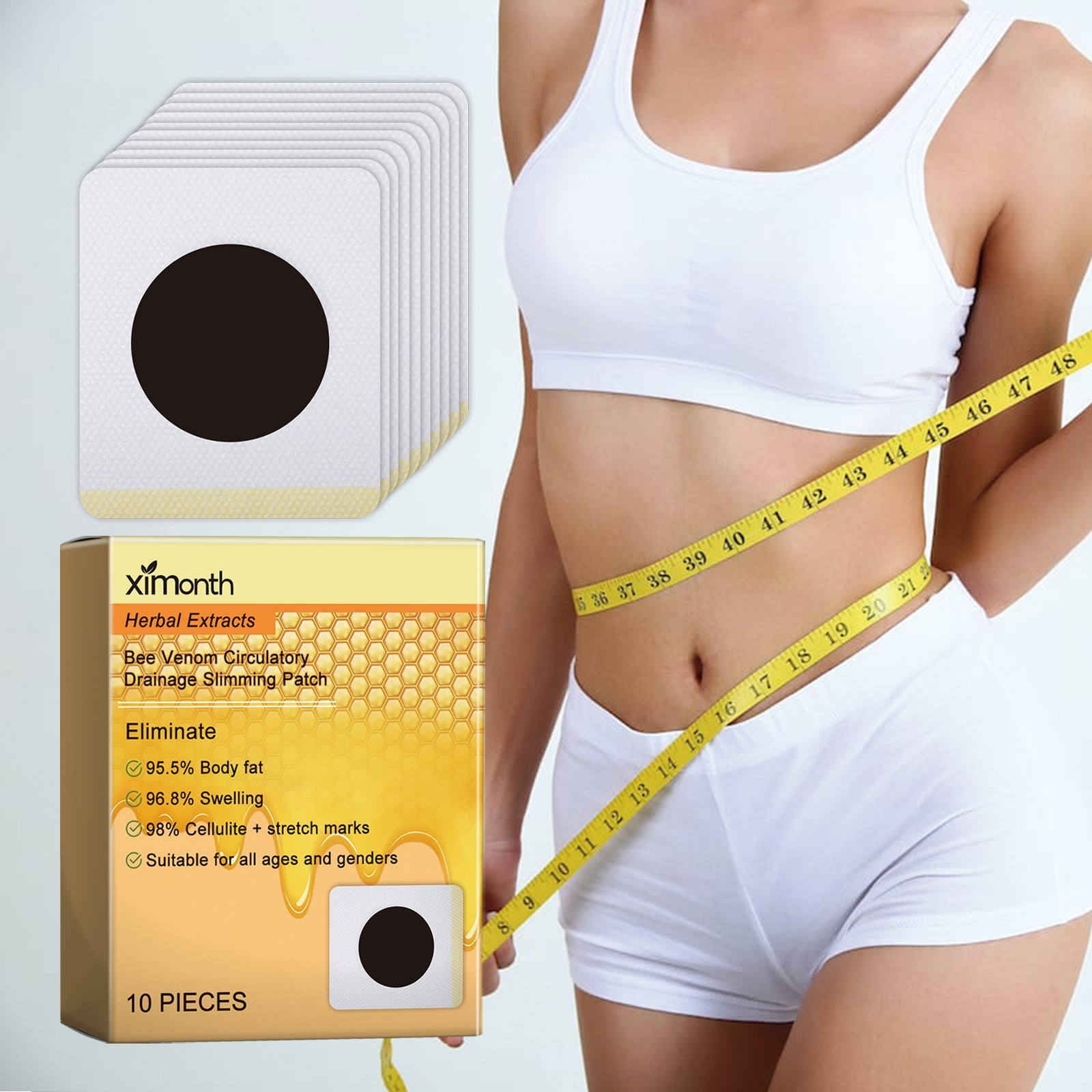 Beauty And Care, Firming Body Light Treatment Show Off The Body Herbal Essence Nourish The Body Navel Patch - Korvel