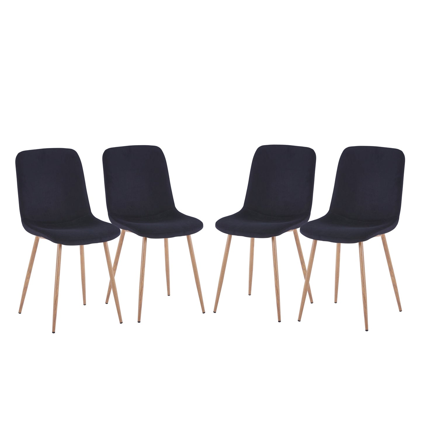 Dining Chair 4PCS（BLACK）Modern style New technology Suitable for restaurants cafes taverns offices - Korvel