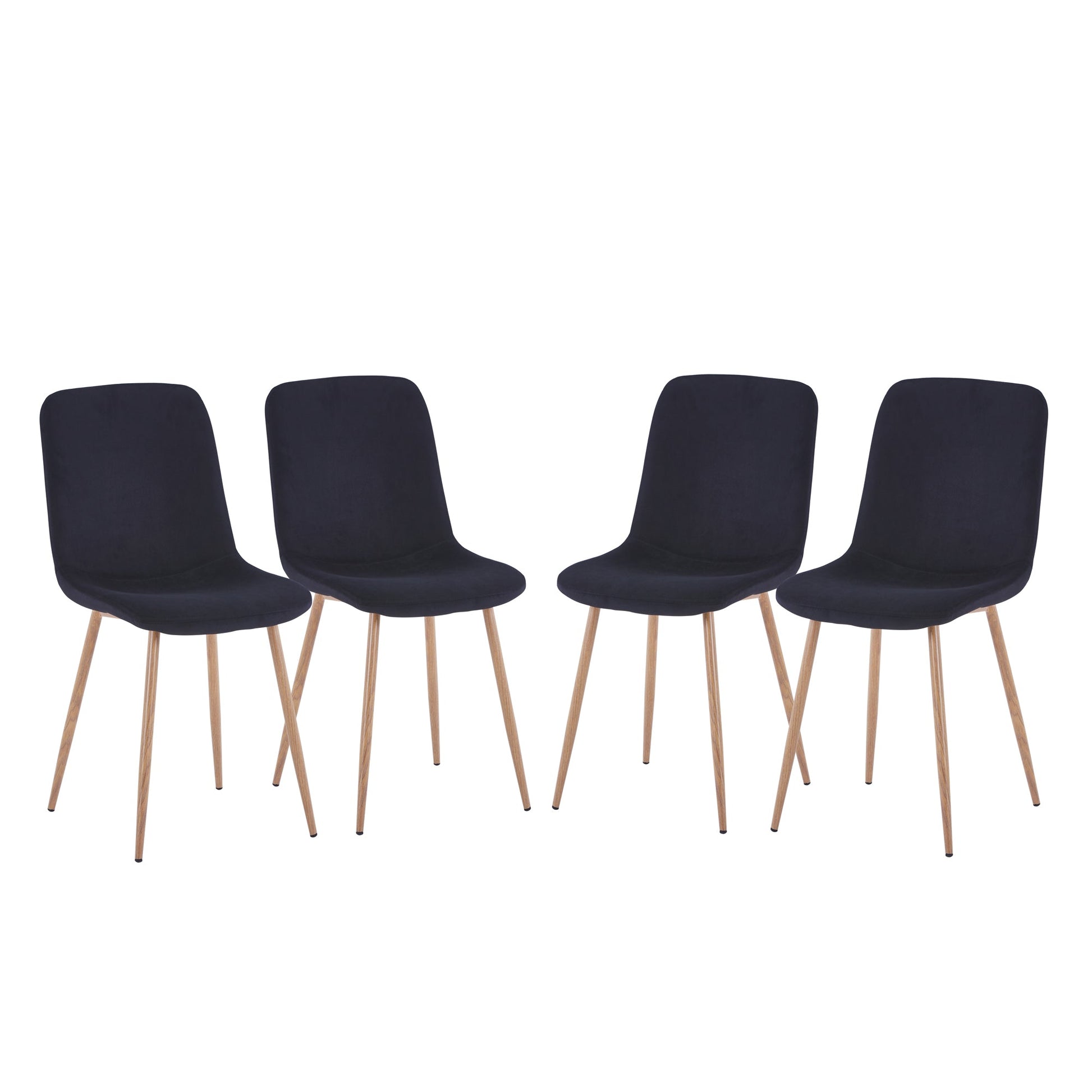 Dining Chair 4PCS（BLACK）Modern style New technology Suitable for restaurants cafes taverns offices - Korvel