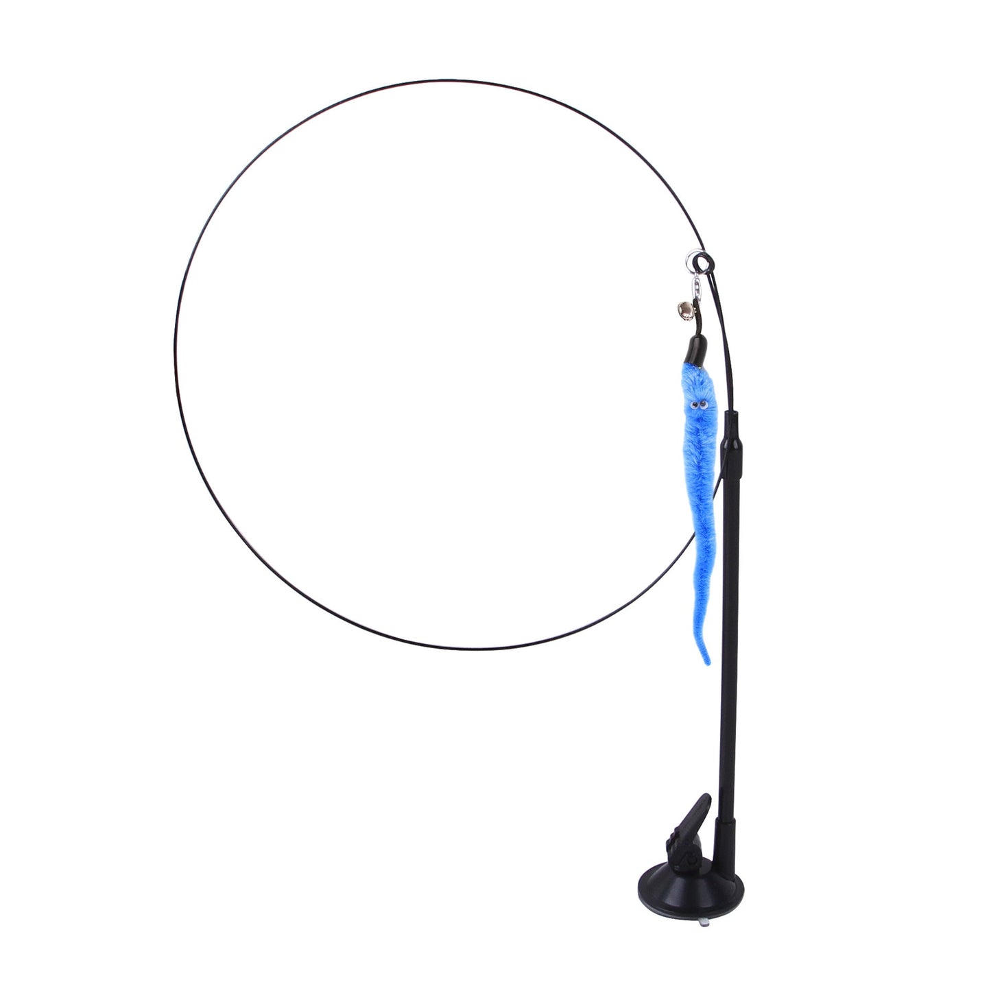 Suction cup cat toy stick that can be attached and held with steel wire multi head interchangeable cat toy and pet supplies - Korvel