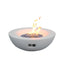 42 Inch Outdoor Concrete Propane gas Fire Pit bowl in Antique white color - Korvel