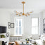 Modern Crystal Chandeliers, 9 Lights Golden Chandelier for Living Room Bedroom (Bulbs Not Included) - Korvel