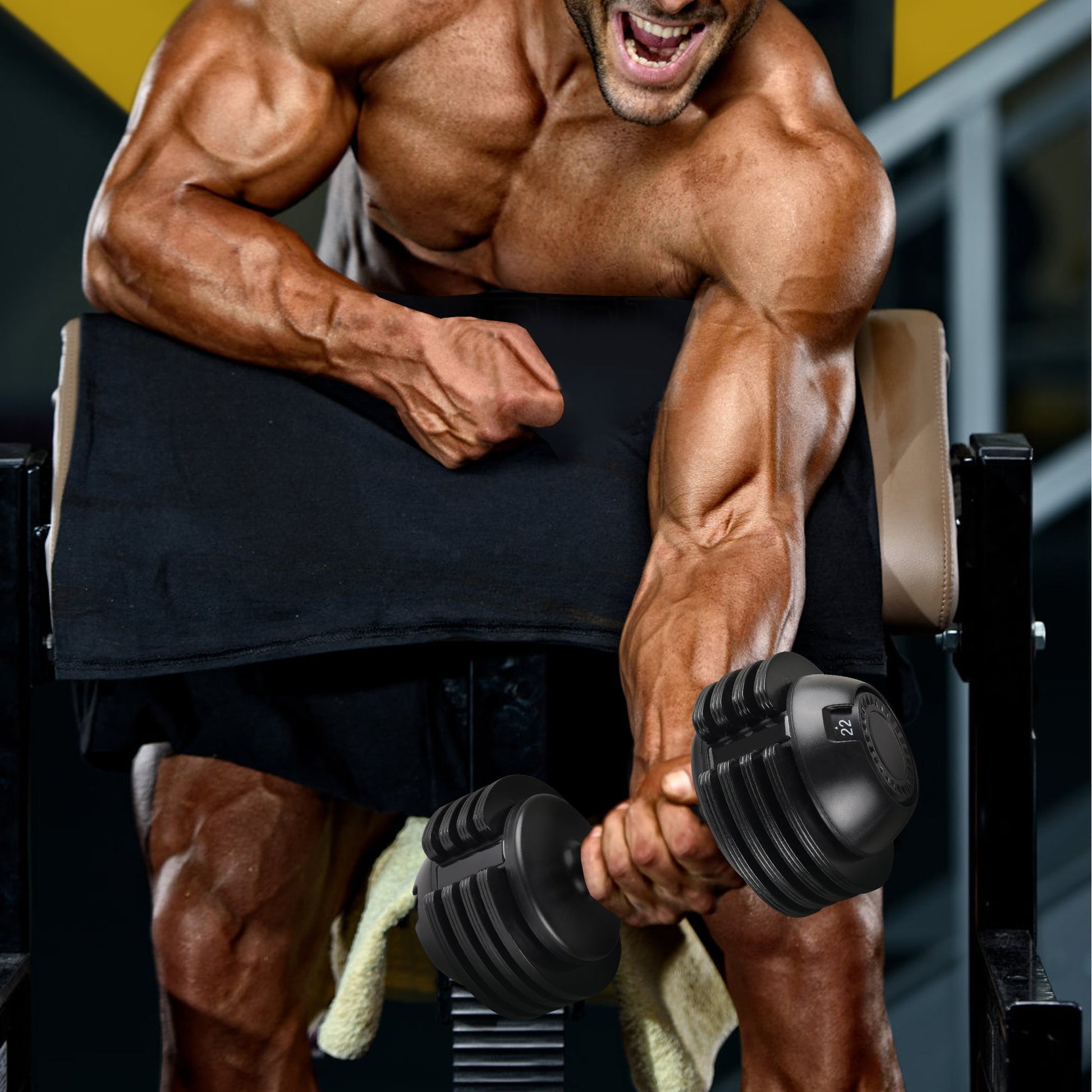 52LBS Adjustable dumbbell steel and plastic - Korvel
