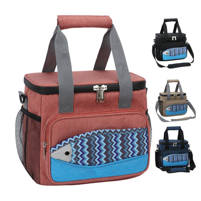 Japanese multifunctional thickened EVA leak-proof small fish insulation lunch box portable lunch bag - Korvel