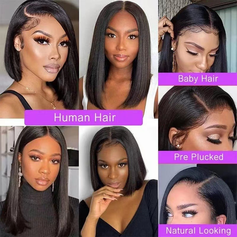 Premium European and American Short Straight Hair Wigs