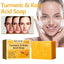 Turmeric & Kojic Acid Soap, Gently Clean Face Fade Spots Brighten Skin Tone Moisturize And Moisturize Even Skin Tone - Korvel