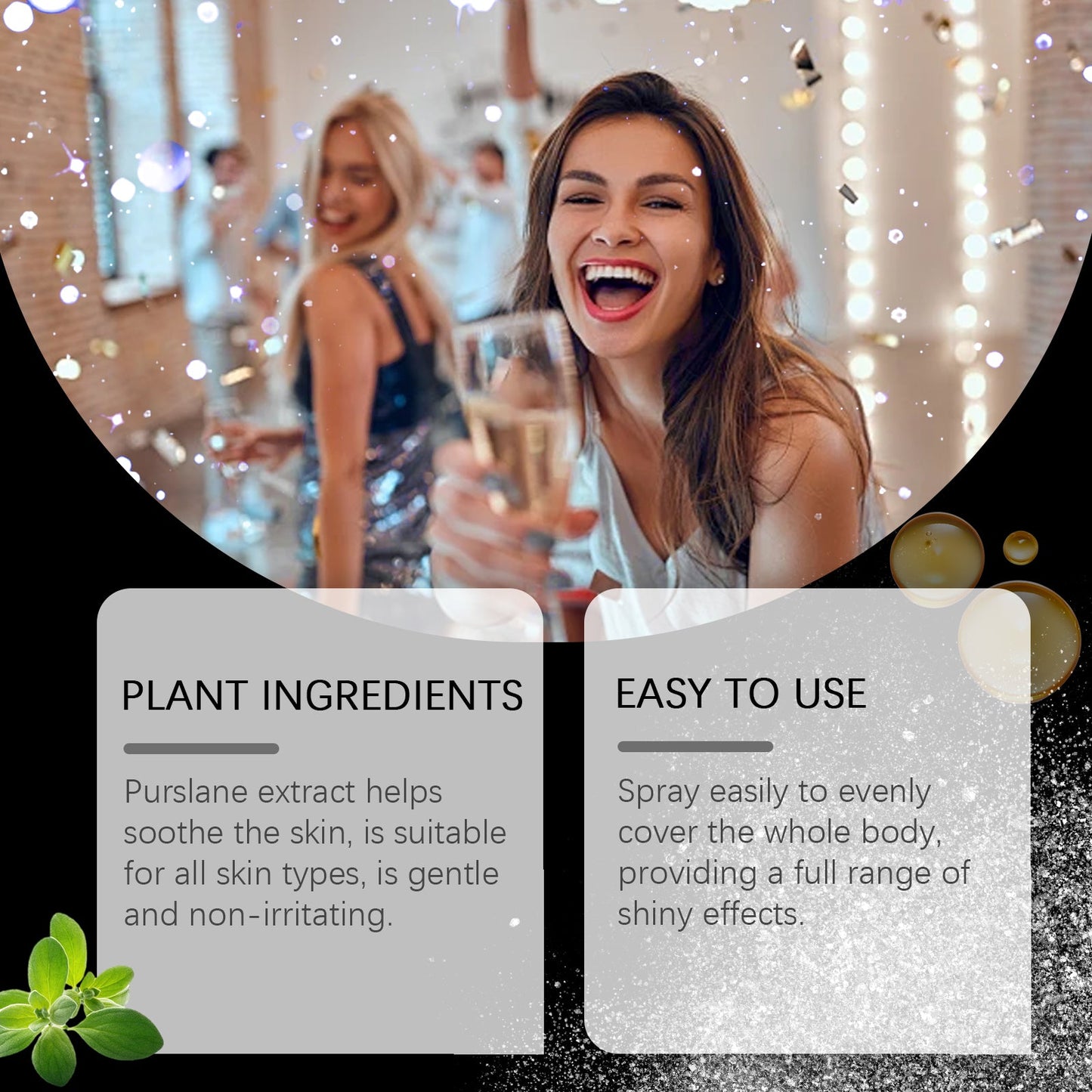 Body Flash Spray, Face Body Star Flash Party Highlight Focus Flash Spray - Korvel