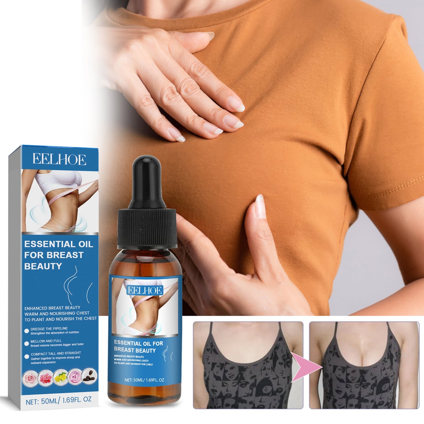 Premium Breast Care Essential Oil for Nourishing Moisturization