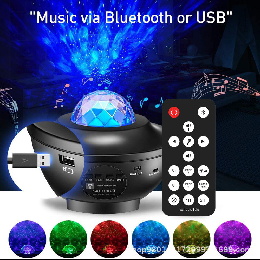 Lampe de projection ciel étoilé avec Bluetooth et musique