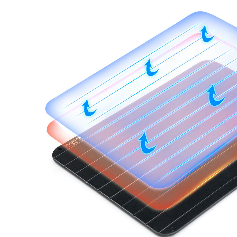 Quick Thawing Plate for Home Use: Aluminum Ice-Melting Rapid Beef, Frozen Food, Meat, and Seafood Thawing Board - Korvel