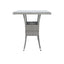 3 Piece Patio Wicker Conversation Set Grey Wicker + white Cushion - Korvel