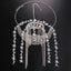 Elegant Leaf Water Diamond Tassel Headwear for Women