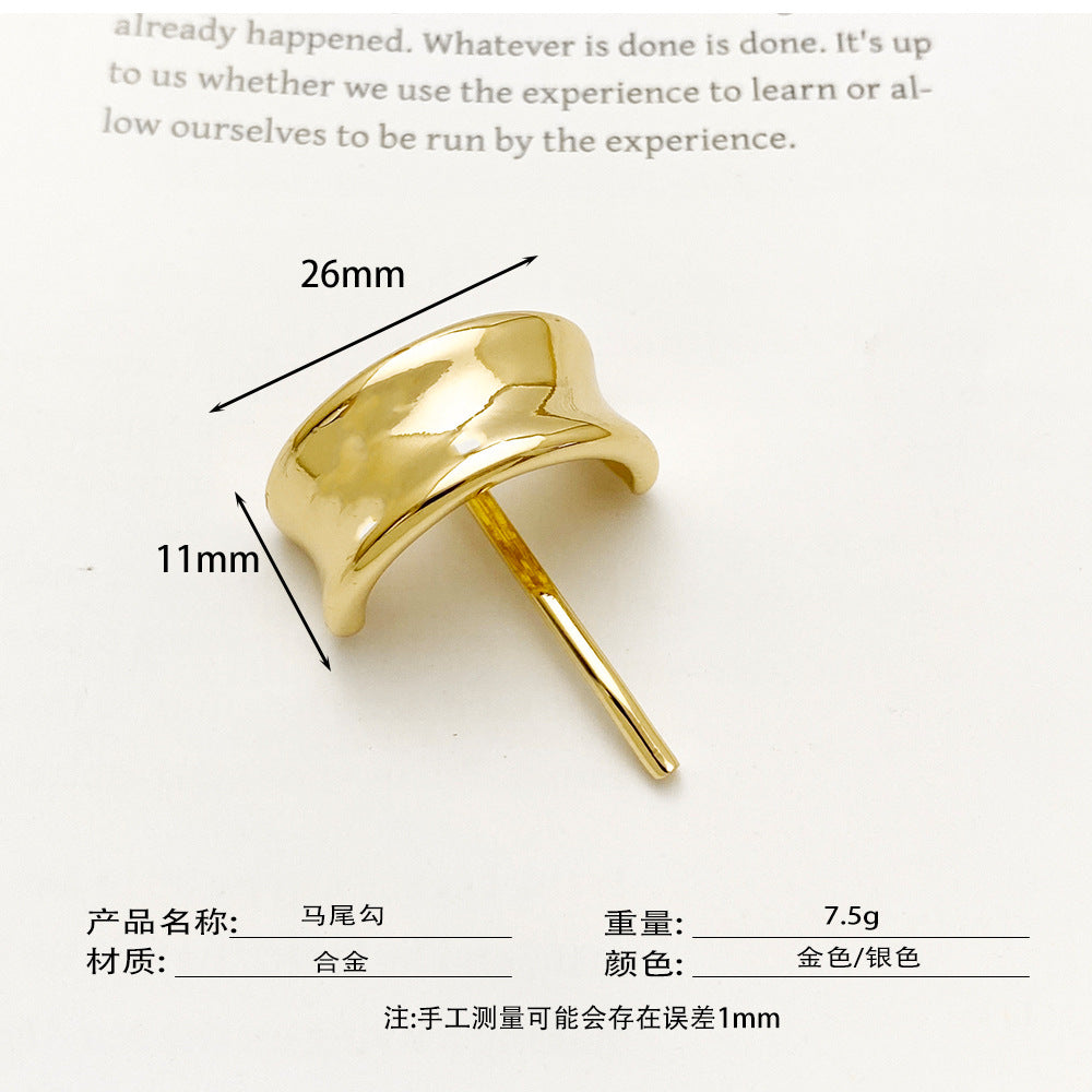 Japanese and Korean headdress accessories hairpins fashionable and simple small fresh ponytail hairpins for girls metal high-grade hair hooks and hair buckles - Korvel