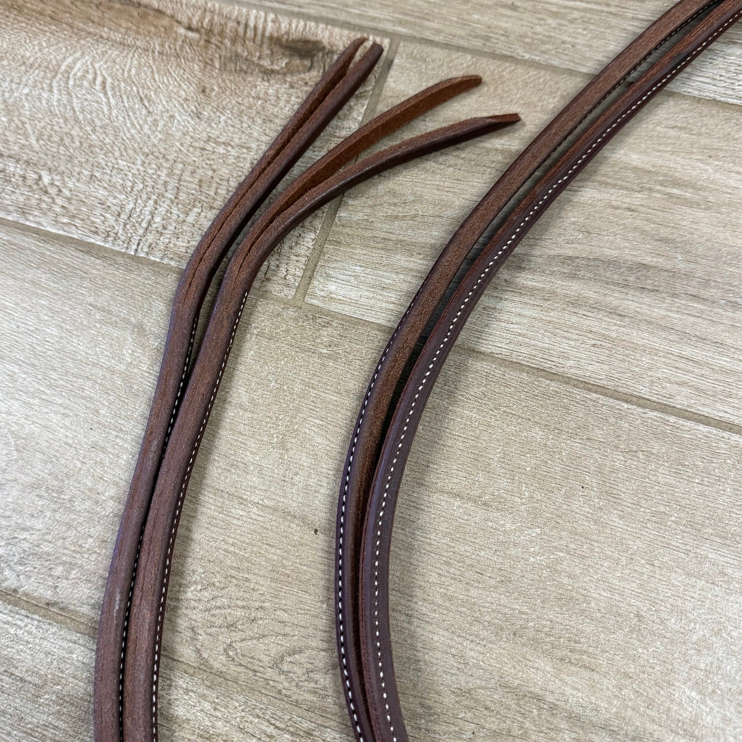 Premium Heavy-Duty Round Split Rein with Water Loop Ends - Korvel