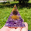 Handcrafted Crystal Ball Pyramid Ornament