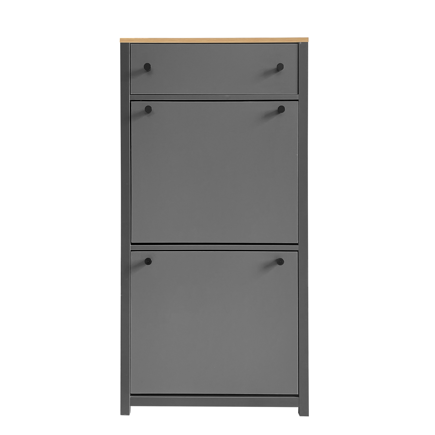 Organizador de Entrada Funcional ONTREND con 2 Cajones Plegables - Gris