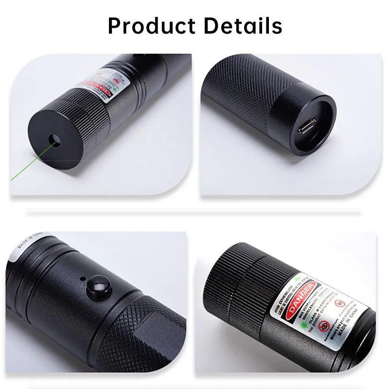 Apuntador Láser Portátil Recargable de Alta Brillo
