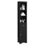 Armoire de Salle de Bain Élégante et Haute avec Étagère Réglable - Noir