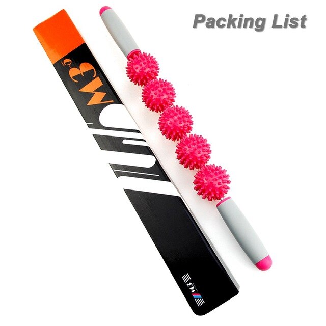 MMuscle Roller Massage Roller Stick with Point Spiky Ball Back Roller - Korvel