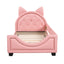 Twin Size Upholstered Daybed with Carton Ears Shaped Headboard  Pink - Korvel